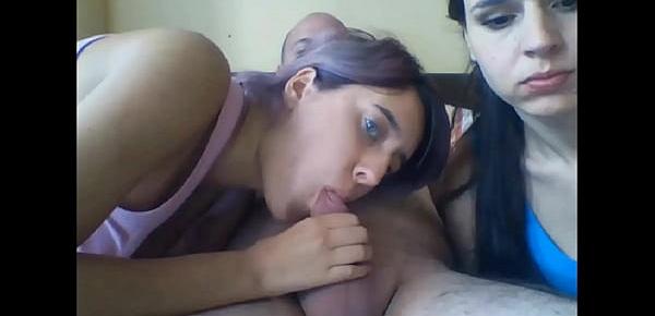  blowjob with two pretty girls i love the way
